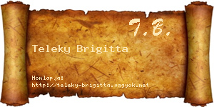 Teleky Brigitta névjegykártya